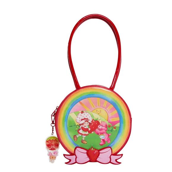 Dolls Kill x Care Bears x Strawberry Shortcake Rainbow Sunshine Shoulder Bag NWT - Picture 3 of 8